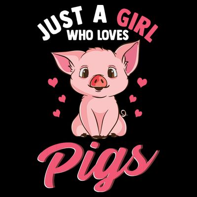 Just A Girl Who Loves Pigs Hog Lover Cute Farmer T-Shirt
