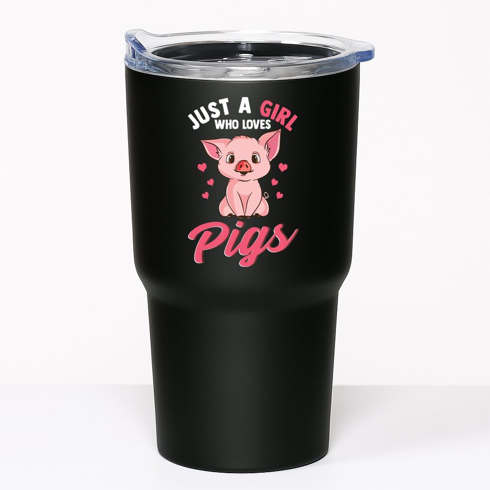 Just A Girl Who Loves Pigs Hog Lover Cute Farmer Tumbler