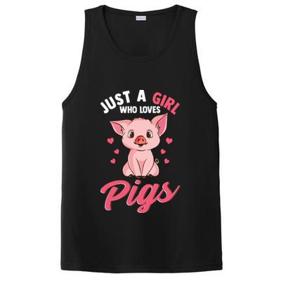 Just A Girl Who Loves Pigs Hog Lover Cute Farmer PosiCharge Competitor Tank