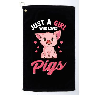 Just A Girl Who Loves Pigs Hog Lover Cute Farmer Golf Towel