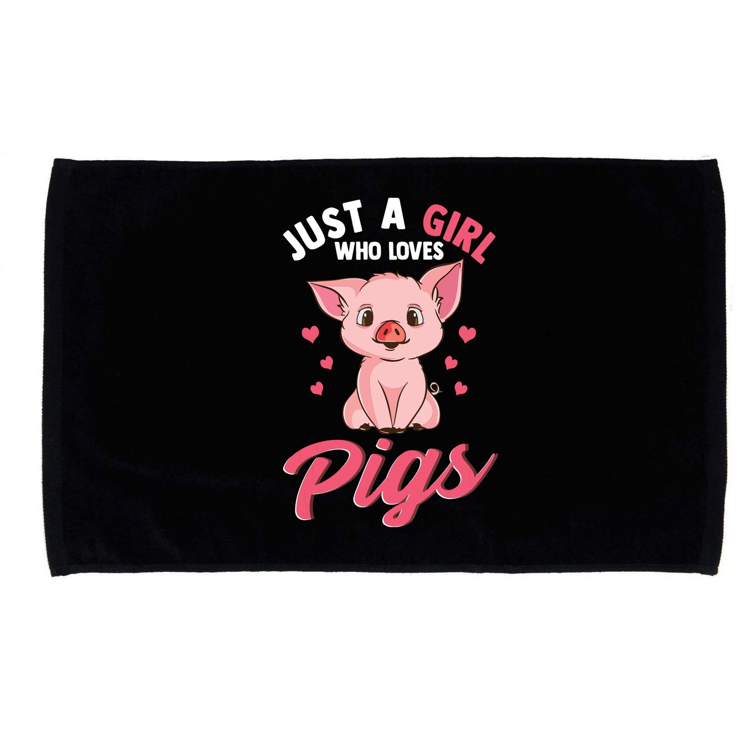 Just A Girl Who Loves Pigs Hog Lover Cute Farmer Microfiber Hand Towel