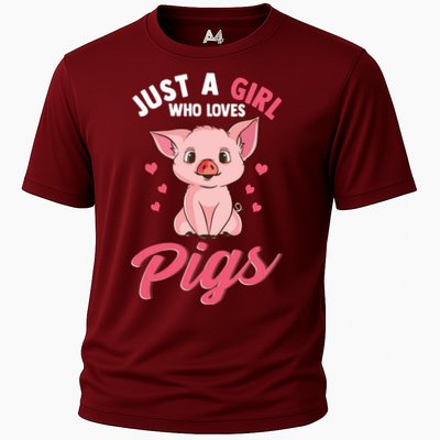 Just A Girl Who Loves Pigs Hog Lover Cute Farmer Performance Shirt