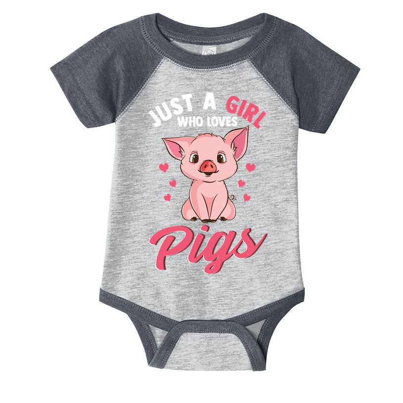 Just A Girl Who Loves Pigs Hog Lover Cute Farmer Infant Baby Jersey Bodysuit