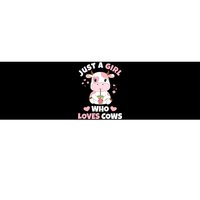 Just A Girl Who Loves Cows Cute Strawberry Cow Cowgirl Print Bumper Sticker