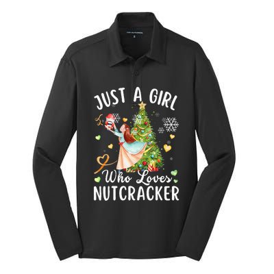 Just A Girl Who Loves Nutcrackers Christmas Ballet Dancing Silk Touch Performance Long Sleeve Polo