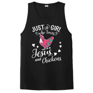 Just A Girl Who Loves Jesus And Chickens Farmer Lover PosiCharge Competitor Tank