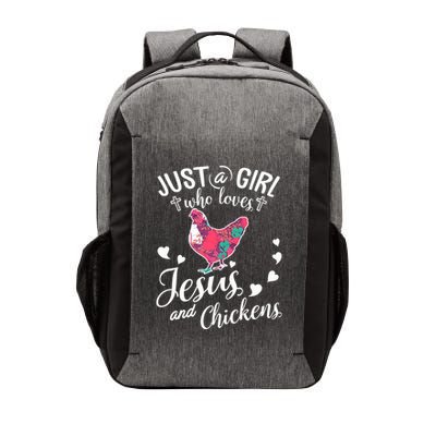 Just A Girl Who Loves Jesus And Chickens Farmer Lover Vector Backpack
