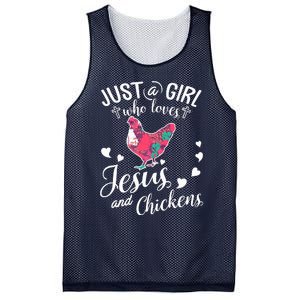 Just A Girl Who Loves Jesus And Chickens Farmer Lover Mesh Reversible Basketball Jersey Tank