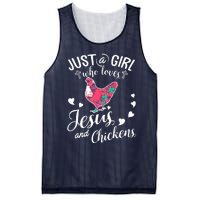 Just A Girl Who Loves Jesus And Chickens Farmer Lover Mesh Reversible Basketball Jersey Tank