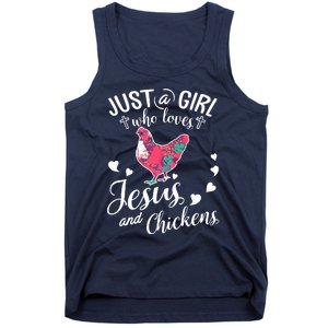 Just A Girl Who Loves Jesus And Chickens Farmer Lover Tank Top