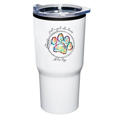 Just A Girl Who Loves All Her Dogs Dog Paw Tumbler