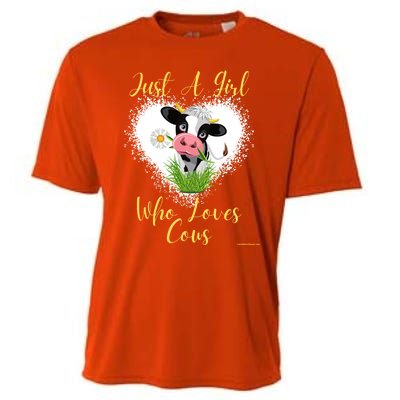 Just A Girl Who Loves Cows Meaningful Gift Cooling Performance Crew T-Shirt