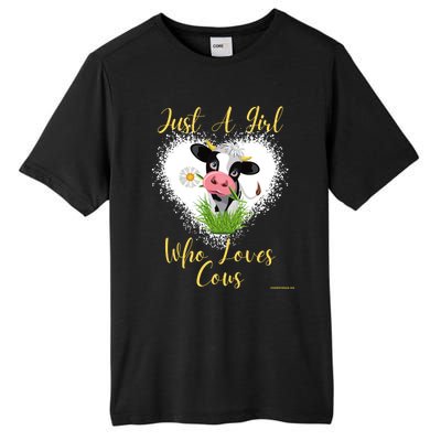 Just A Girl Who Loves Cows Meaningful Gift Tall Fusion ChromaSoft Performance T-Shirt