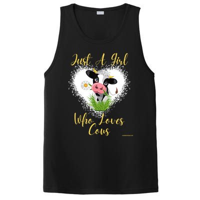 Just A Girl Who Loves Cows Meaningful Gift PosiCharge Competitor Tank