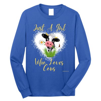 Just A Girl Who Loves Cows Meaningful Gift Long Sleeve Shirt