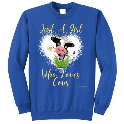 Just A Girl Who Loves Cows Meaningful Gift Sweatshirt