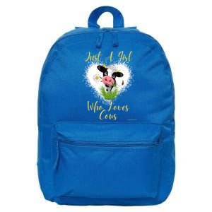 Just A Girl Who Loves Cows Meaningful Gift 16 in Basic Backpack