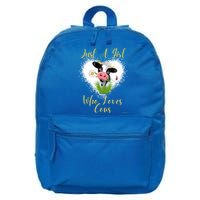 Just A Girl Who Loves Cows Meaningful Gift 16 in Basic Backpack