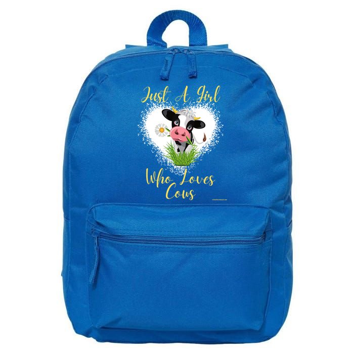 Just A Girl Who Loves Cows Meaningful Gift 16 in Basic Backpack