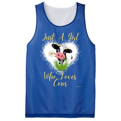 Just A Girl Who Loves Cows Meaningful Gift Mesh Reversible Basketball Jersey Tank