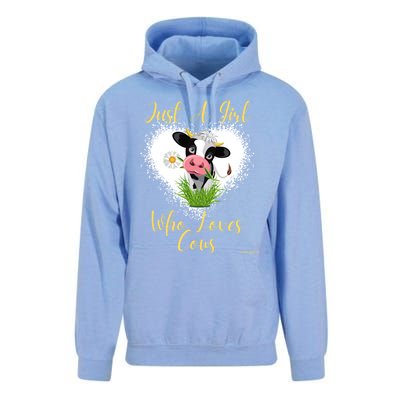 Just A Girl Who Loves Cows Meaningful Gift Unisex Surf Hoodie