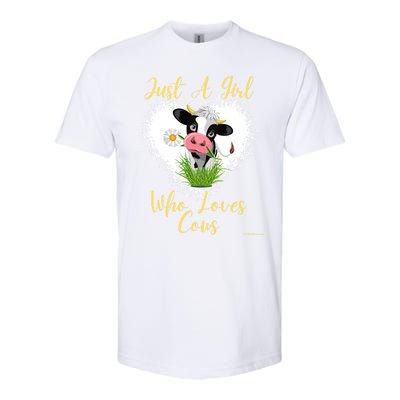 Just A Girl Who Loves Cows Meaningful Gift Softstyle CVC T-Shirt