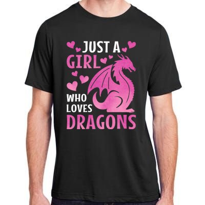 Just A Girl Who Loves Dragons Adult ChromaSoft Performance T-Shirt