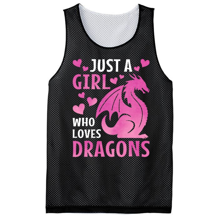 Just A Girl Who Loves Dragons Mesh Reversible Basketball Jersey Tank