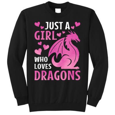 Just A Girl Who Loves Dragons Tall Sweatshirt