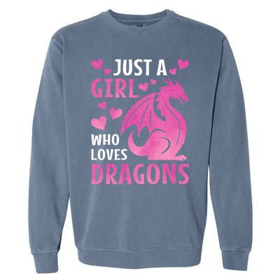 Just A Girl Who Loves Dragons Garment-Dyed Sweatshirt