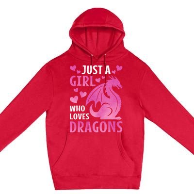 Just A Girl Who Loves Dragons Premium Pullover Hoodie