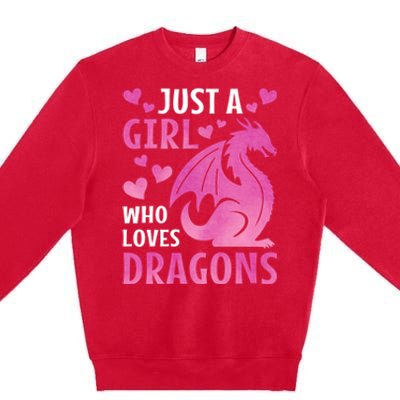 Just A Girl Who Loves Dragons Premium Crewneck Sweatshirt