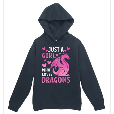 Just A Girl Who Loves Dragons Urban Pullover Hoodie