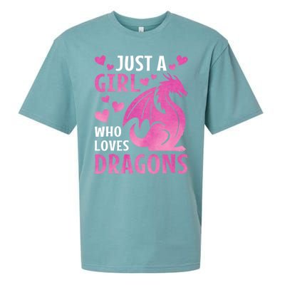 Just A Girl Who Loves Dragons Sueded Cloud Jersey T-Shirt