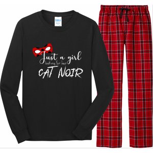 Just A Girl Looking For Her Cat Noir Long Sleeve Pajama Set