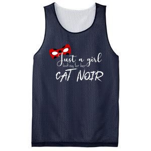 Just A Girl Looking For Her Cat Noir Mesh Reversible Basketball Jersey Tank