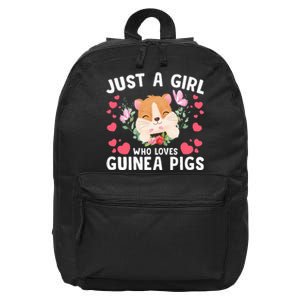 Just A Girl Who Loves Guinea Pigs Cute  16 in Basic Backpack