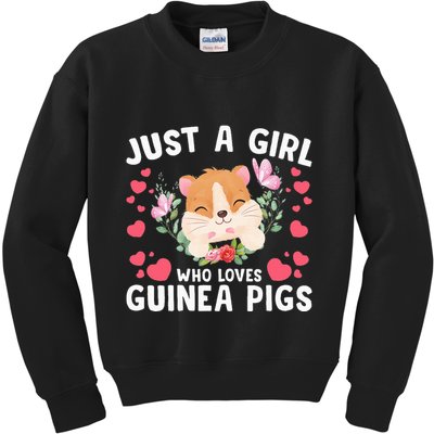 Just A Girl Who Loves Guinea Pigs Cute  Kids Sweatshirt