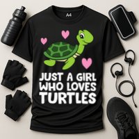 Just A Girl Who Loves Turtles Cooling Performance Crew T-Shirt