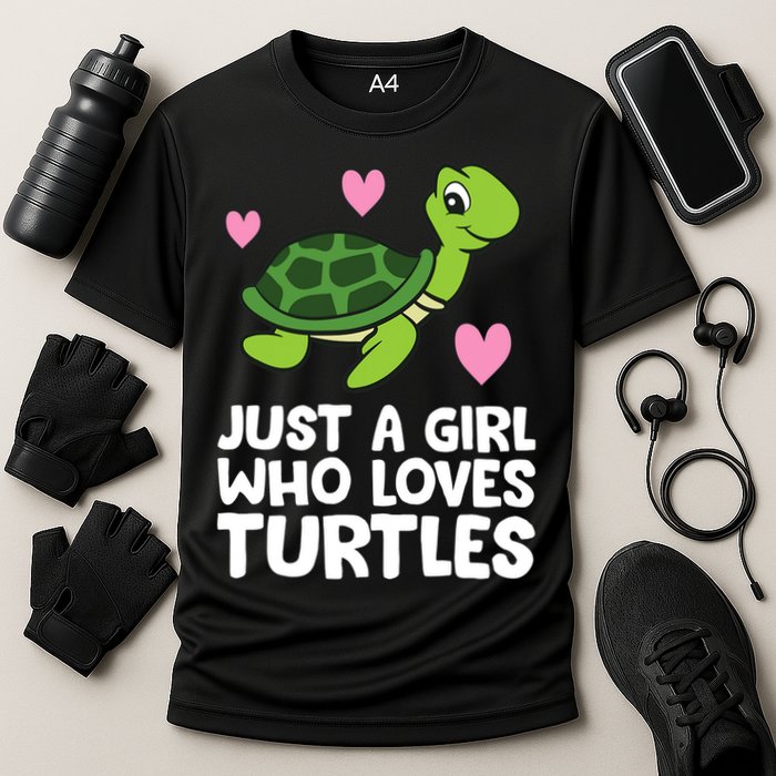Just A Girl Who Loves Turtles Cooling Performance Crew T-Shirt