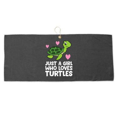 Just A Girl Who Loves Turtles Large Microfiber Waffle Golf Towel