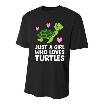 Just A Girl Who Loves Turtles Youth Performance Sprint T-Shirt