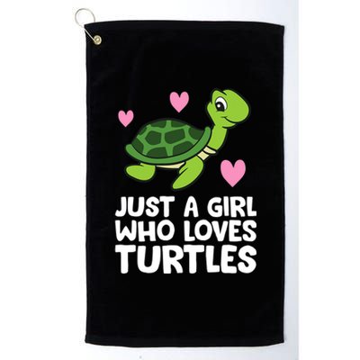 Just A Girl Who Loves Turtles Platinum Collection Golf Towel