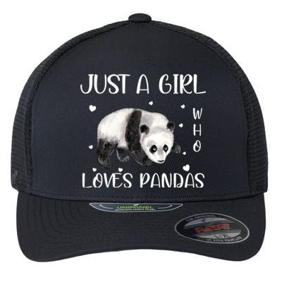 Just A Girl Who Loves Pandas Flexfit Unipanel Trucker Cap