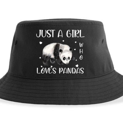 Just A Girl Who Loves Pandas Sustainable Bucket Hat