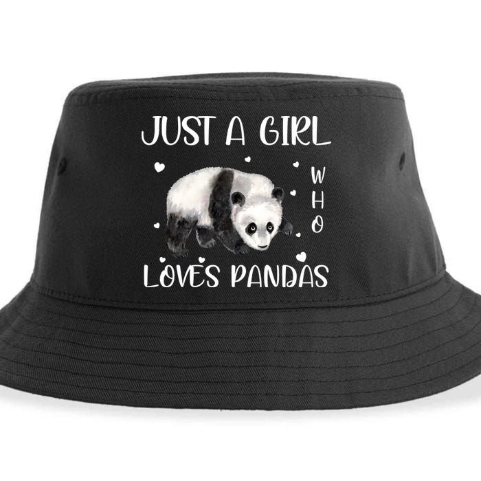 Just A Girl Who Loves Pandas Sustainable Bucket Hat