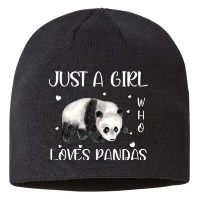 Just A Girl Who Loves Pandas Sustainable Beanie