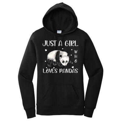 Just A Girl Who Loves Pandas Women's Pullover Hoodie