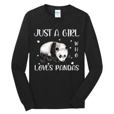 Just A Girl Who Loves Pandas Tall Long Sleeve T-Shirt