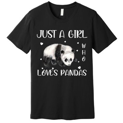 Just A Girl Who Loves Pandas Premium T-Shirt